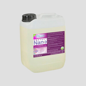 a five litre bottle of solution protect nano on a grey background