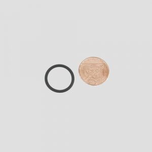 a kwazar venus piston o-ring next to a coin on a grey background