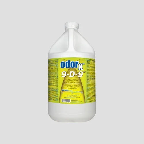 a white 3.8 litre bottle of odorx 9d9 odour neutraliser