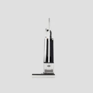 A sebo vacuum cleaner on a grey background